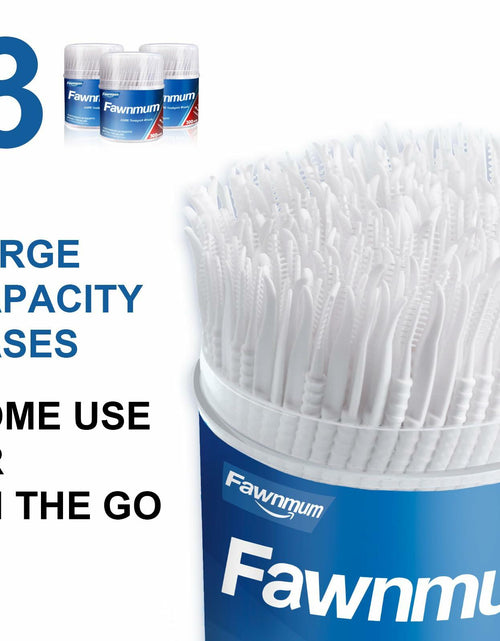 Load image into Gallery viewer, Fawnmum Toothpick Brush Two-in-One Soft Bristle Dental Floss Picks 3 Count

