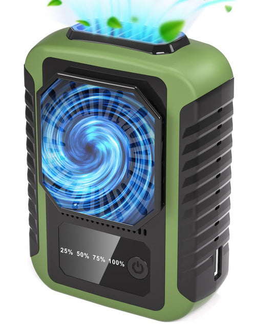 Load image into Gallery viewer, Portable Waist Clip Fan Rechargeable 6000mAh 20H 3-Speed Green
