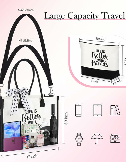 Load image into Gallery viewer, AYJICE Personalized Canvas Tote Bag for Girl Birthday Gift - Initial
