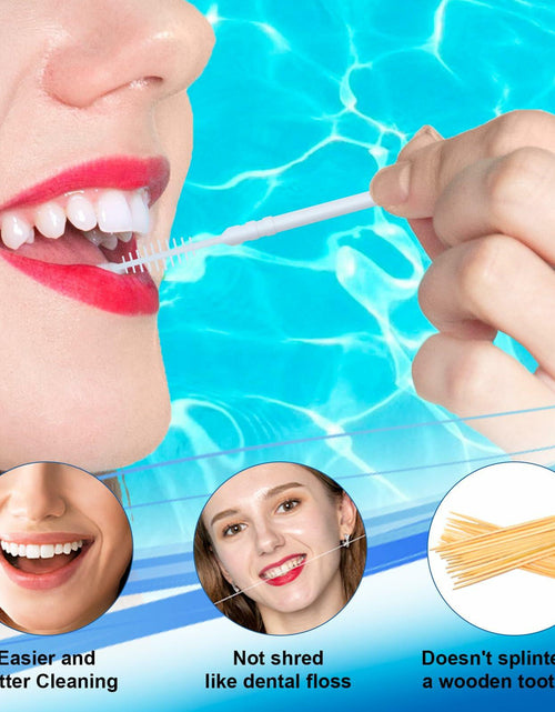 Load image into Gallery viewer, Fawnmum Toothpick Brush Two-in-One Soft Bristle Dental Floss Picks 3 Count
