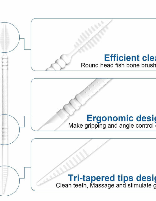 Load image into Gallery viewer, Fawnmum Toothpick Brush Two-in-One Soft Bristle Dental Floss Picks 3 Count
