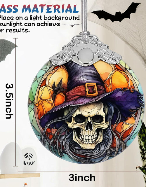 Load image into Gallery viewer, Death Skull Stained Glass Christmas Ornament Holiday Decoration
