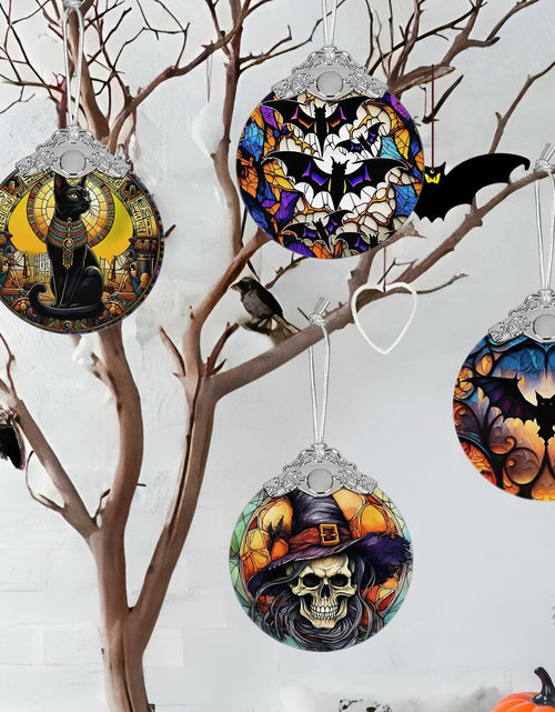 Load image into Gallery viewer, Death Skull Stained Glass Christmas Ornament Holiday Decoration
