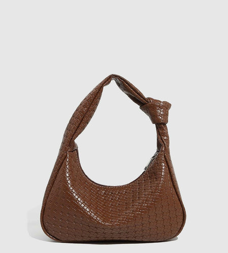 Verdusa Women's Metallic Knot Strap PU Leather Shoulder Bag Brown One Size