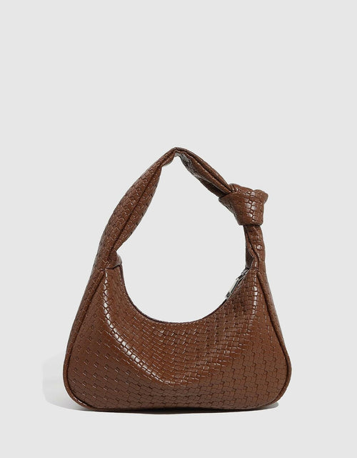 Load image into Gallery viewer, Verdusa Women's Metallic Knot Strap PU Leather Shoulder Bag Brown One Size
