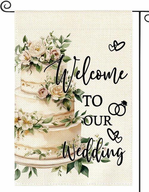 Load image into Gallery viewer, AVOIN colorlife Wedding Garden Flag 12x18 Inch Double Sided Floral Outdoor
