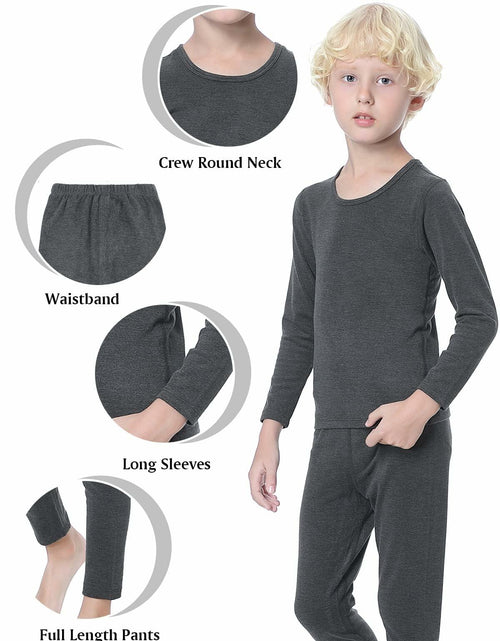 Load image into Gallery viewer, Kids Halloween Thermal Underwear Long Johns Base Layer Purple Ghost Size 2XL

