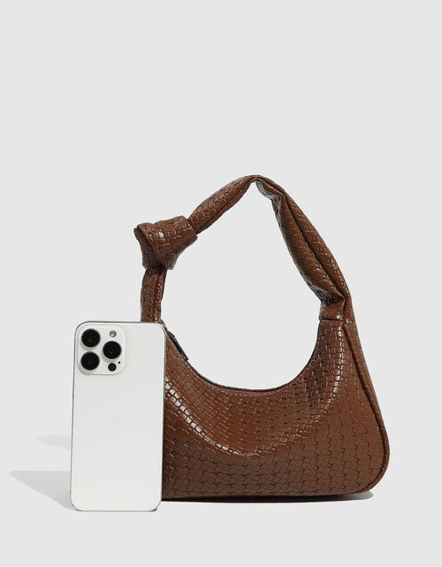 Load image into Gallery viewer, Verdusa Women's Metallic Knot Strap PU Leather Shoulder Bag Brown One Size
