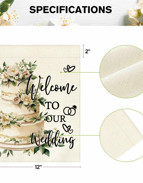 Load image into Gallery viewer, AVOIN colorlife Wedding Garden Flag 12x18 Inch Double Sided Floral Outdoor
