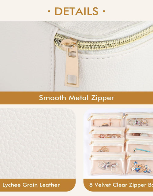 Load image into Gallery viewer, Parima Personalized Initial Makeup Bag Travel Jewelry Organizer Letter C White
