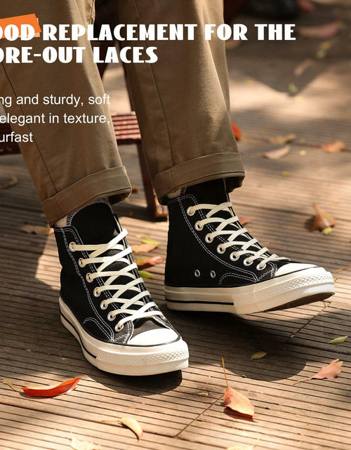 Load image into Gallery viewer, Handshop 2 Pairs Flat Waxed Shoe Laces 7mm Wide Beige 120cm
