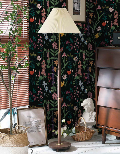 Load image into Gallery viewer, Dimoon 236x16.1 Floral Peel and Stick Wallpaper Black Green Waterproof
