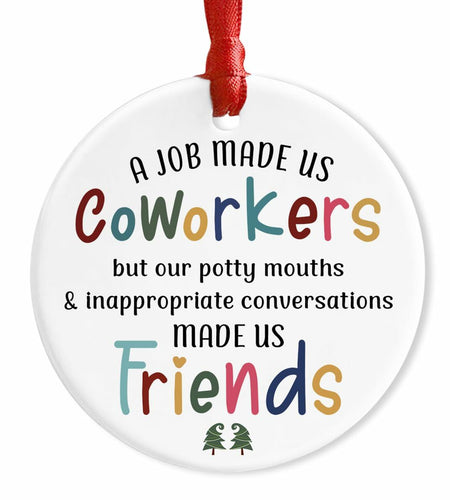 CHOANG Ceramic Christmas Ornament Coworker Gift Office Xmas Tree Decor