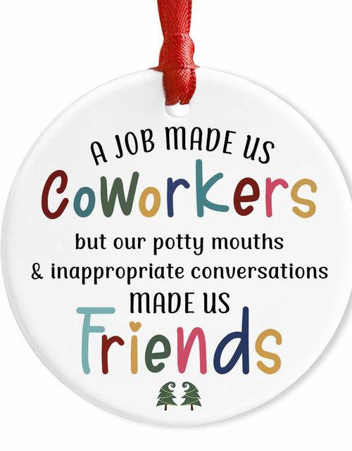 Load image into Gallery viewer, CHOANG Ceramic Christmas Ornament Coworker Gift Office Xmas Tree Decor
