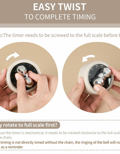 Load image into Gallery viewer, HOHOLEU 60-Minute Visual Mechanical Timer for Cooking Classroom Baking 1 pcs
