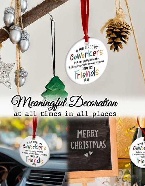Load image into Gallery viewer, CHOANG Ceramic Christmas Ornament Coworker Gift Office Xmas Tree Decor
