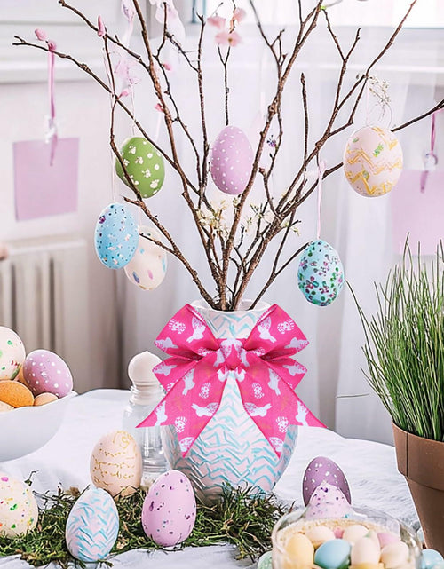 Load image into Gallery viewer, Pineraap Easter Wired Ribbon 2.5in x 10yd Pink Stripe 2 Rolls
