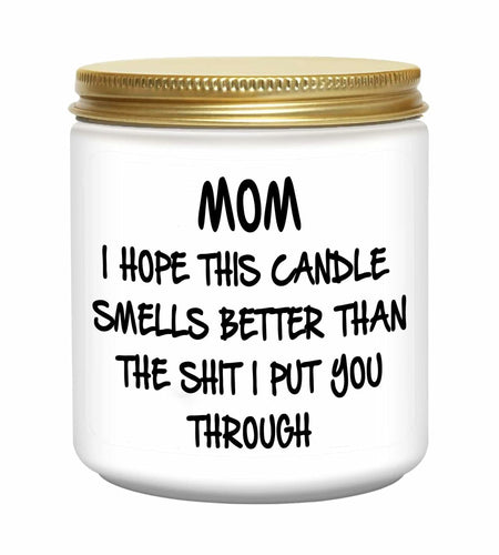 Unique Lavender Scented Soy Candle Gift for Mom from Daughter 7oz