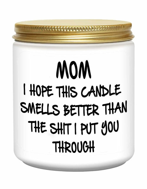 Load image into Gallery viewer, Unique Lavender Scented Soy Candle Gift for Mom from Daughter 7oz
