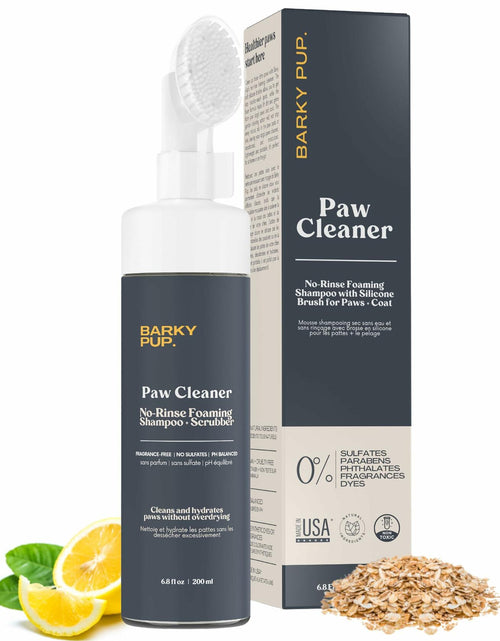 Load image into Gallery viewer, BARKY PUP Dog Paw Cleaner No-Rinse Foaming Dandelion 6.8 fl oz Made in USA
