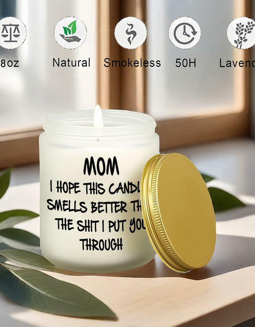 Load image into Gallery viewer, Unique Lavender Scented Soy Candle Gift for Mom from Daughter 7oz
