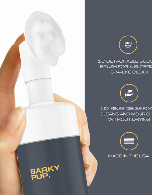 Load image into Gallery viewer, BARKY PUP Dog Paw Cleaner No-Rinse Foaming Dandelion 6.8 fl oz Made in USA
