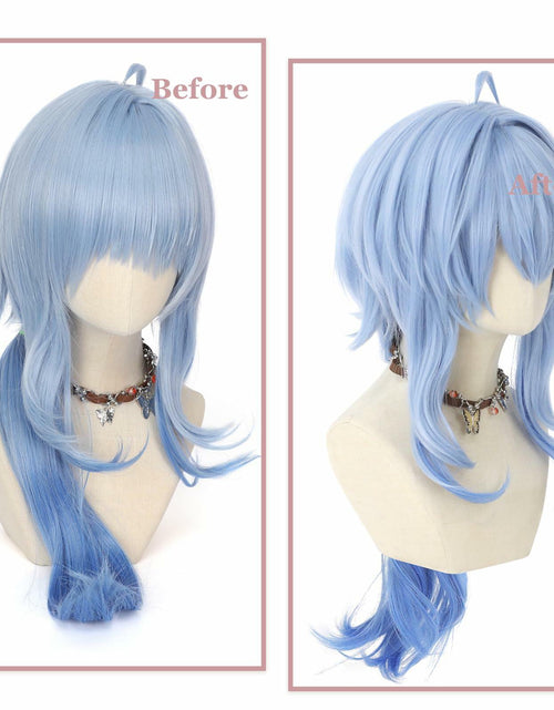 Load image into Gallery viewer, Soulwigger Ganyu Genshin Cosplay Synthetic Costume Wig Halloween Party
