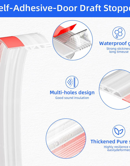Load image into Gallery viewer, Under Door Draft Stopper Door Sweep Weather Stripping Seal Transparent 78in
