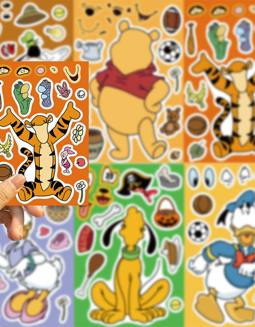 Load image into Gallery viewer, TaDadaPAO Cartoon Sticker Sheets 16 Count Red Anime Craft Party Supplies

