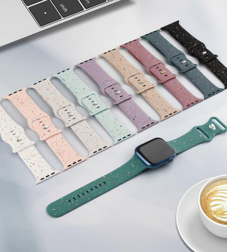 Vancle Apple Watch Band Silicone Sport Loop Milk Tea 38-49mm