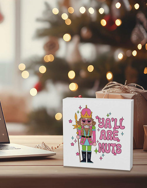Load image into Gallery viewer, Funny Xmas Decor - Merry Christmas Sign, 5 x 5 Inches
