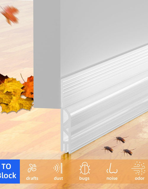 Load image into Gallery viewer, Under Door Draft Stopper Door Sweep Weather Stripping Seal Transparent 78in
