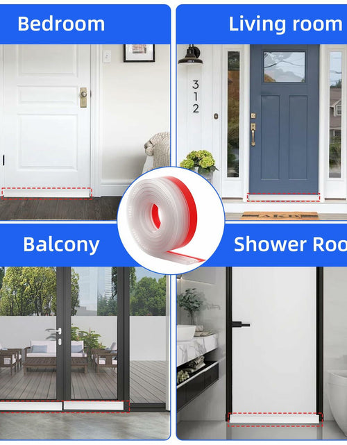 Load image into Gallery viewer, Under Door Draft Stopper Door Sweep Weather Stripping Seal Transparent 78in
