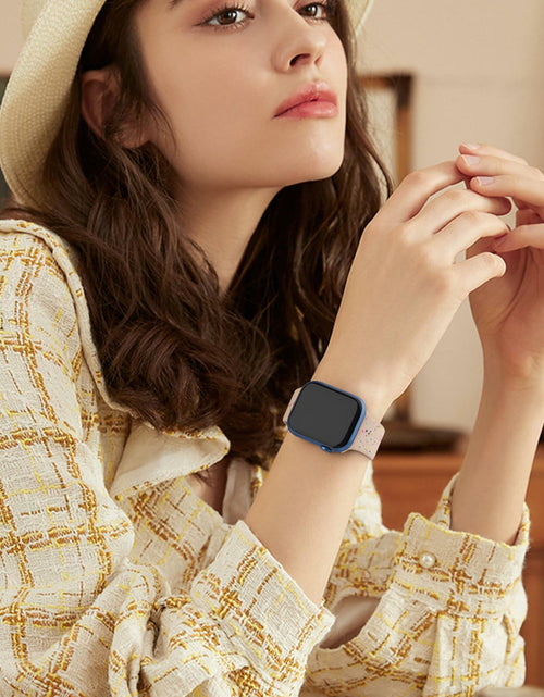 Load image into Gallery viewer, Vancle Apple Watch Band Silicone Sport Loop Milk Tea 38-49mm
