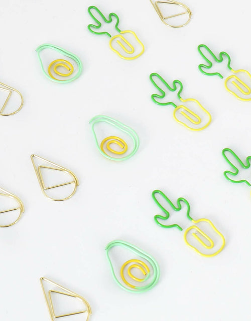 Load image into Gallery viewer, Paper Clips Binder Clips Assorted Sizes Metal Fold Back Clips Pink
