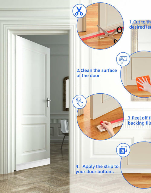 Load image into Gallery viewer, Under Door Draft Stopper Door Sweep Weather Stripping Seal Transparent 78in
