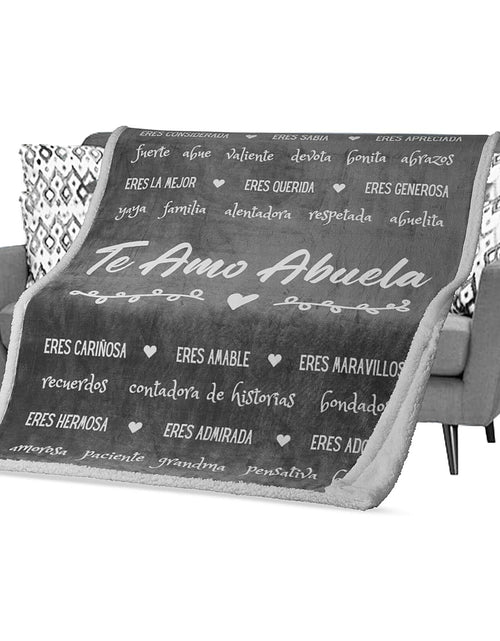 Load image into Gallery viewer, FILO ESTILO Abuela Blanket Sherpa Grey 60x50 Inches

