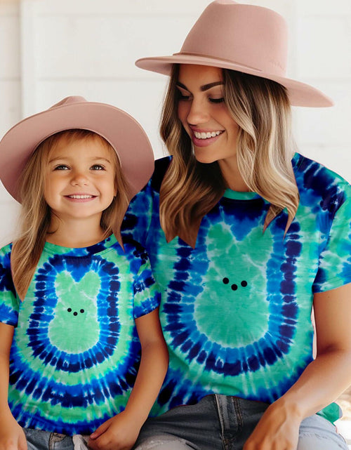 Load image into Gallery viewer, Happy Easter Family Matching Tie Dye Bunny Graphic T-Shirt Size M
