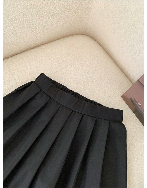 Load image into Gallery viewer, GORGLITTER Girl's 2PC Summer Outfit Bow Tie Crop Tank Pleated Skirt Black 4Y

