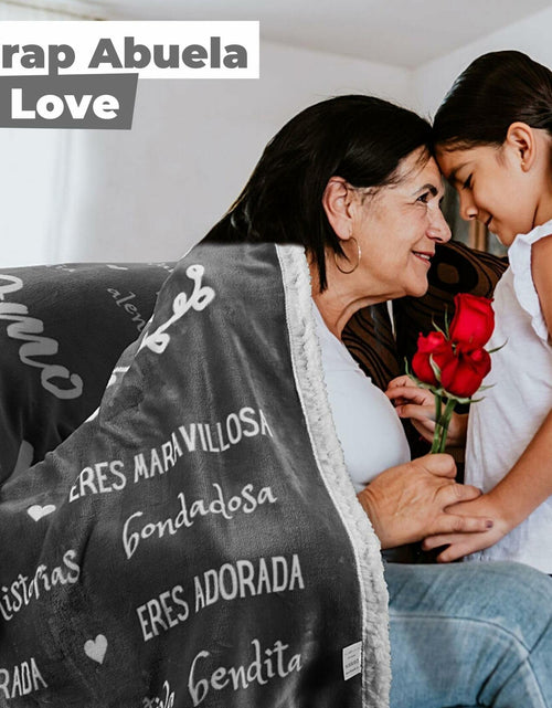 Load image into Gallery viewer, FILO ESTILO Abuela Blanket Sherpa Grey 60x50 Inches
