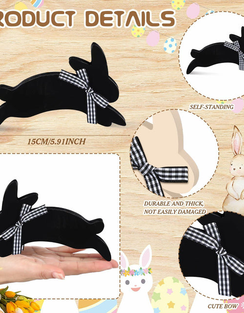 Load image into Gallery viewer, Yousoontic 3 Pcs Easter Bunny Wooden Decorations Rustic Table Decor
