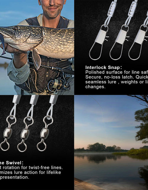 Load image into Gallery viewer, AIRKOUL 24PCS Nylon Fishing Leader Rigs with Swivels Snaps Beads
