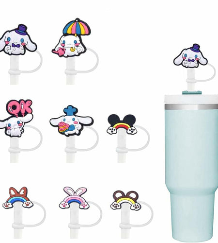 GOTHLO 8pcs Kids Straw Cover Cap for Stanley Cup 30&40 Oz 0.4in 10mm