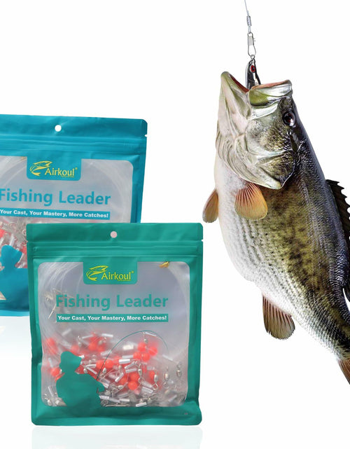 Load image into Gallery viewer, AIRKOUL 24PCS Nylon Fishing Leader Rigs with Swivels Snaps Beads
