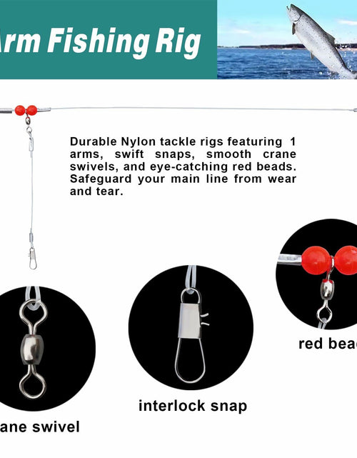 Load image into Gallery viewer, AIRKOUL 24PCS Nylon Fishing Leader Rigs with Swivels Snaps Beads
