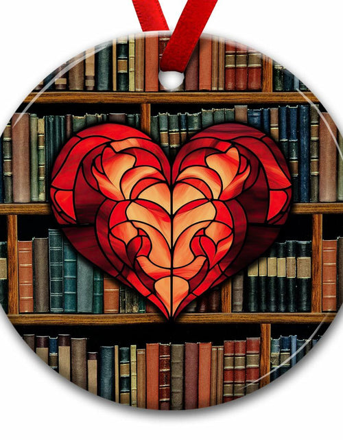 Load image into Gallery viewer, Kilyhome Ceramic Christmas Book Ornament Multi Color for Book Lovers
