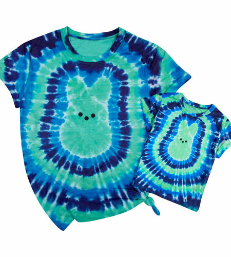Happy Easter Women's Tie Dye Bunny Graphic T-Shirt Short Sleeve Size 5T