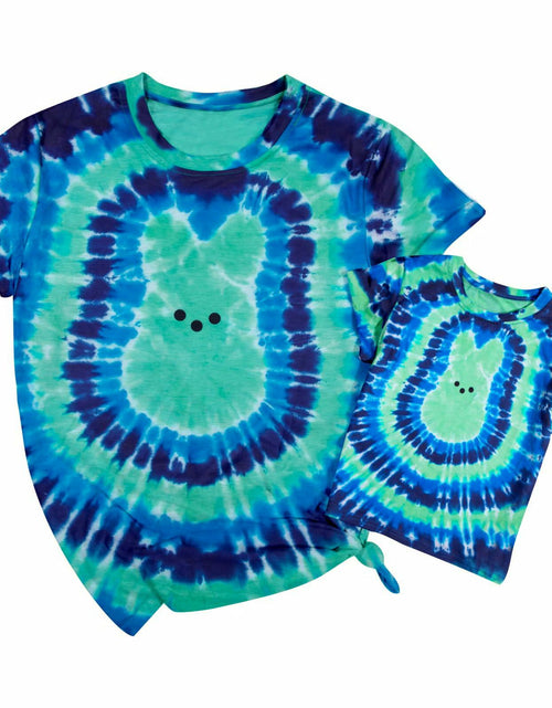 Load image into Gallery viewer, Happy Easter Women's Tie Dye Bunny Graphic T-Shirt Short Sleeve Size 5T
