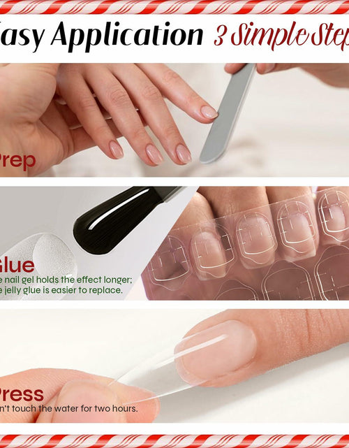 Load image into Gallery viewer, 24Pcs Christmas Press On Nails Medium Square Acrylic False Nails Xmas Design
