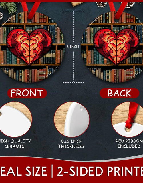 Load image into Gallery viewer, Kilyhome Ceramic Christmas Book Ornament Multi Color for Book Lovers
